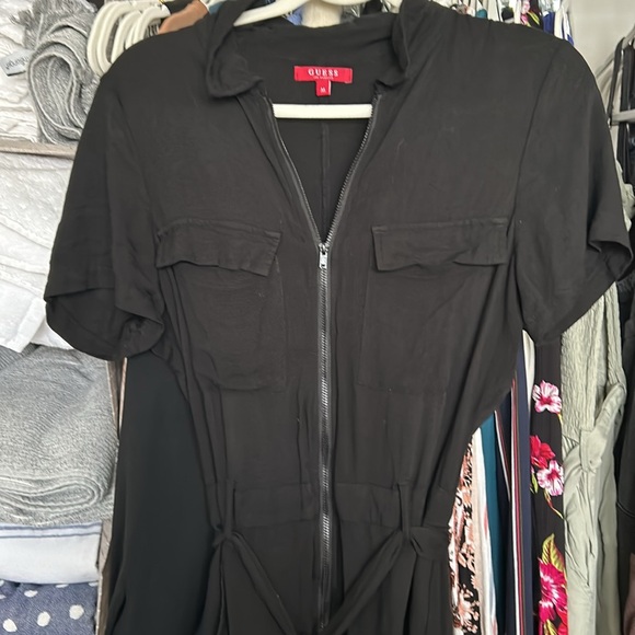Guess black short sleeve utility jumpsuit soft material size medium. - Picture 3 of 5